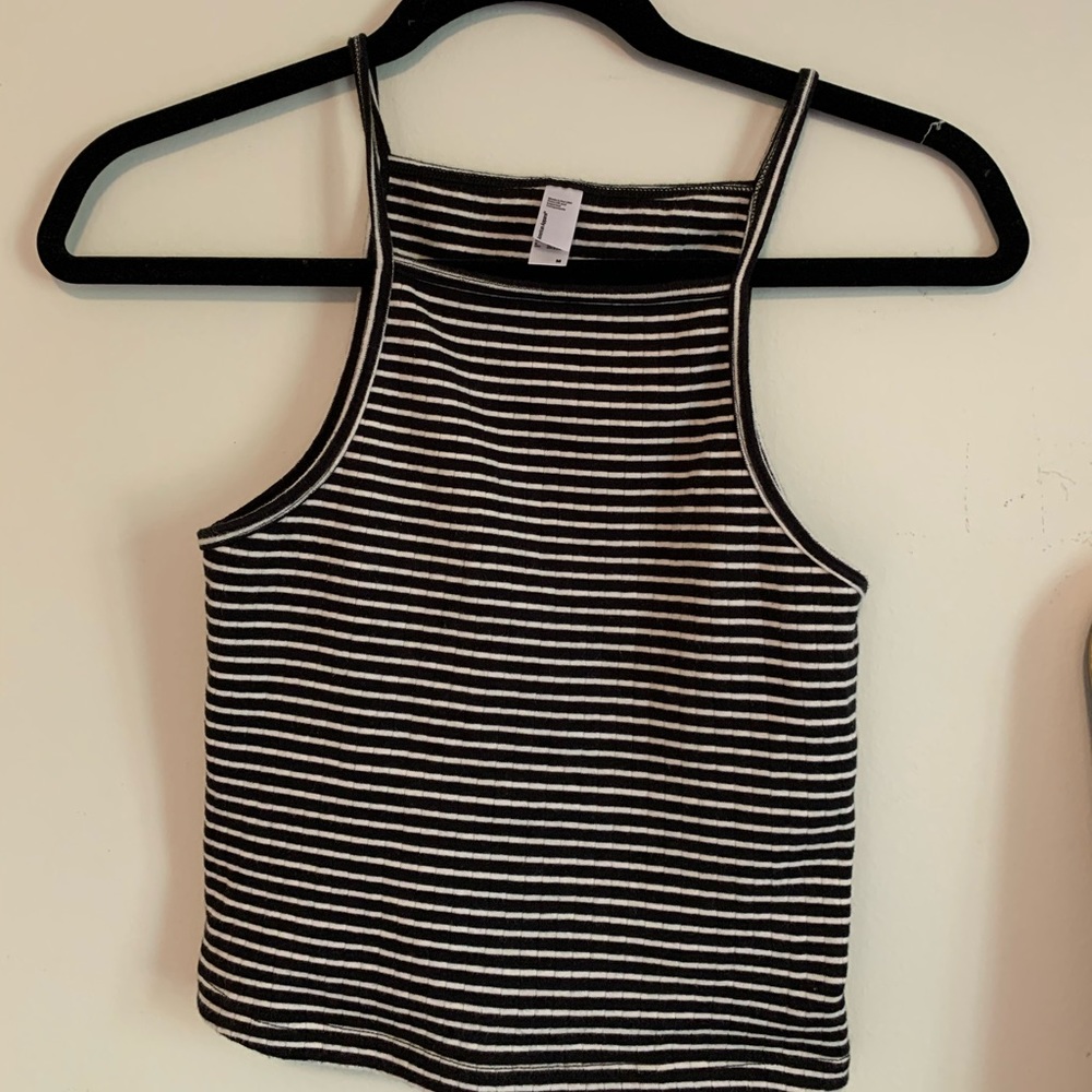 Ribbed striped crop top